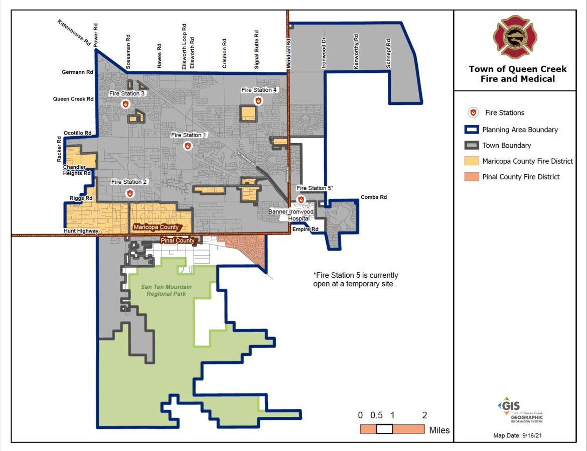 Coverage Map – Queen Creek County Island Fire District